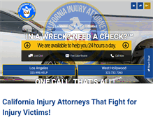 Tablet Screenshot of californiainjuryattorneys.com